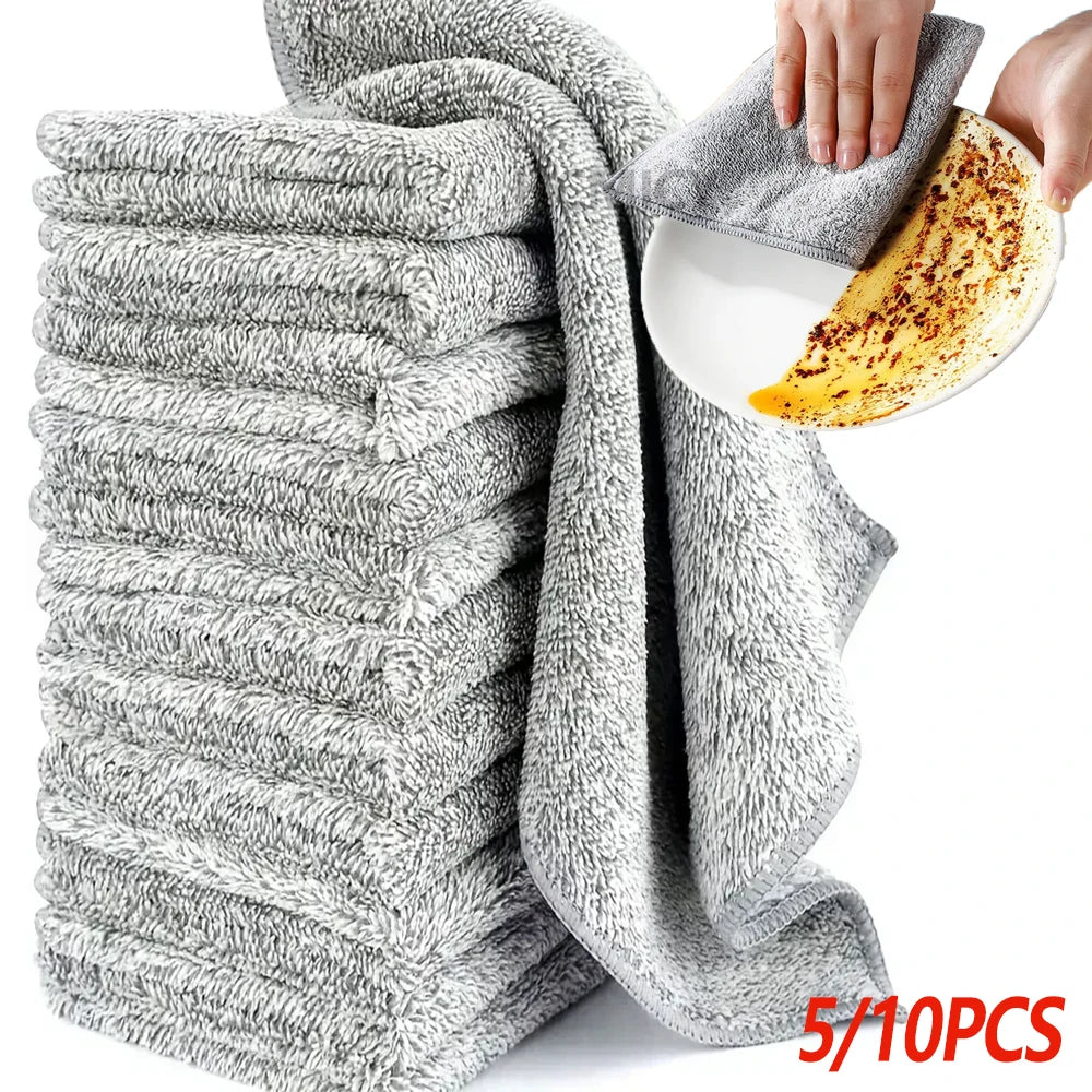 5/10 Pcs Microfiber Cleaning Towels Multifunctional Car Detailing Towel Super Absorbent Soft Stain-removing Clean Tools for Car