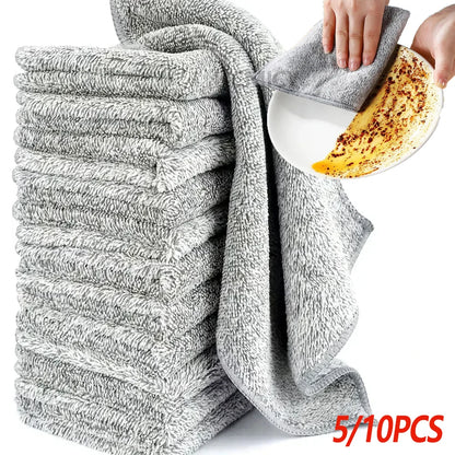 5/10 Pcs Microfiber Cleaning Towels Multifunctional Car Detailing Towel Super Absorbent Soft Stain-removing Clean Tools for Car