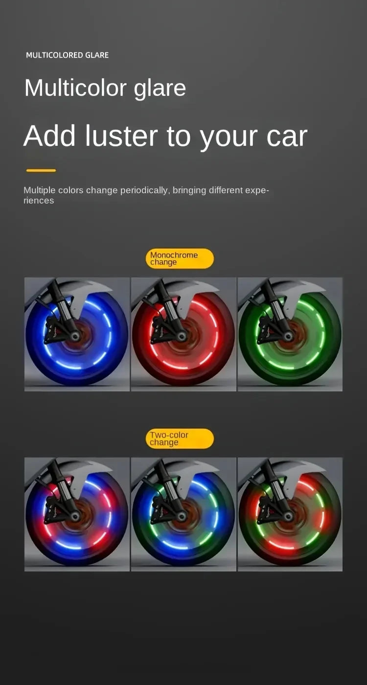 Car wheel hub light, electric bike, motorcycle tire air nozzle light, children's wheel, mountain bike, flashing light