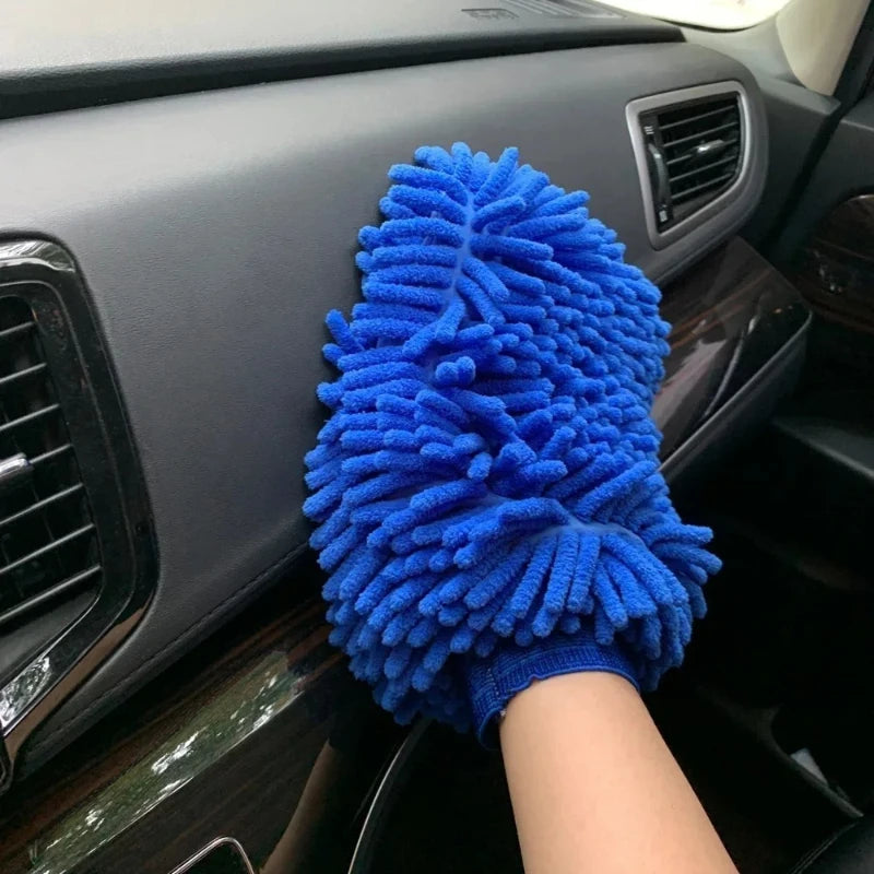 1/3/5PCS Car Detailing Wash Gloves Double Sided Multifunction Gloves Motorcycle Wash Tools Care Cleaning Car Accessories