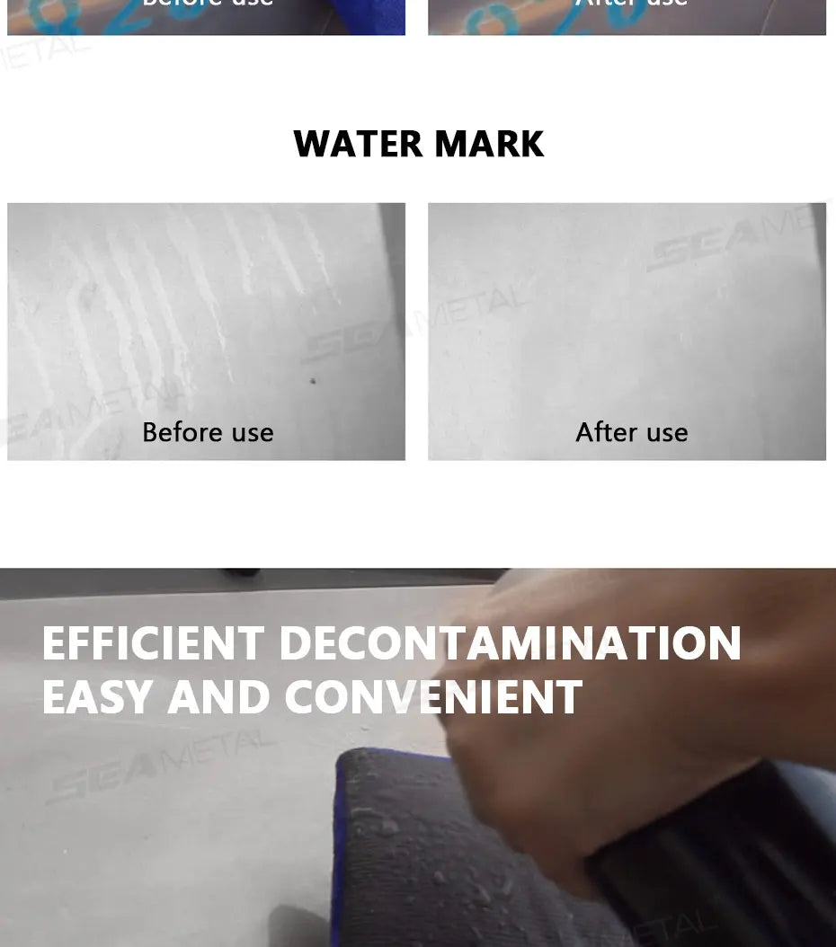 SEAMETAL Car Detailing Cleaning Towel Magic Clay Cloth Absorbent Rag with Blue Clay Bar Towel Deeply Remove Stains Washing Tool