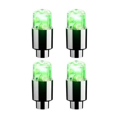 4Pcs/Set Wheel Lights Car Wheel Tire Air Valve Stem LED Light Cap Cover Auto Accessories for Bike Car Motorcycle Waterproof