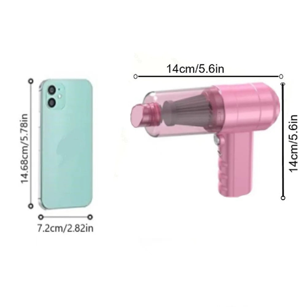 Car vacuum cleaner, mini portable vacuum cleaner, multifunctional, suitable for car, keyboard cleaning, pet hair cleaning