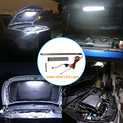 White Under Hood LED Lights For Car Hood Light Kit With Automatic On/off-Universal Fits Any Vehicle Car Hood Light 36cm