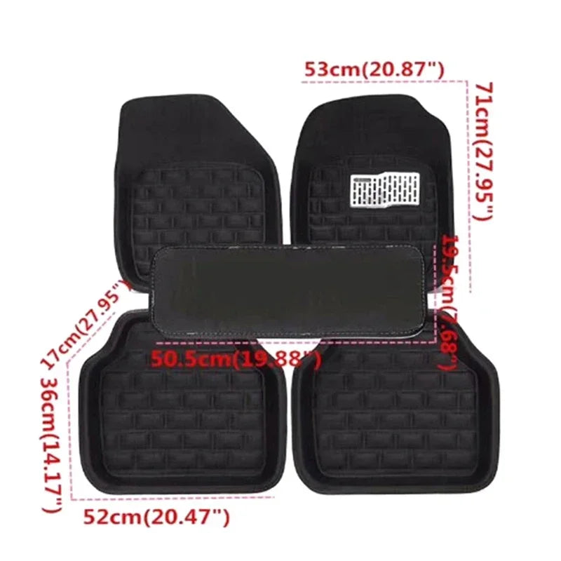 5pcs Car Floor Mats Foot Pad Anti-Slip Car Carpet Mats for The Car Mats Auto Universal Zwarte Auto Styling Interieur