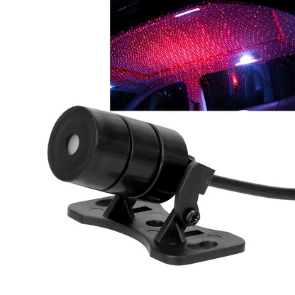 Interior Modification Car Star Lights Interior Decorative Light DJ Music Sound Lamp Car Roof Light Starry Projection Spotlight