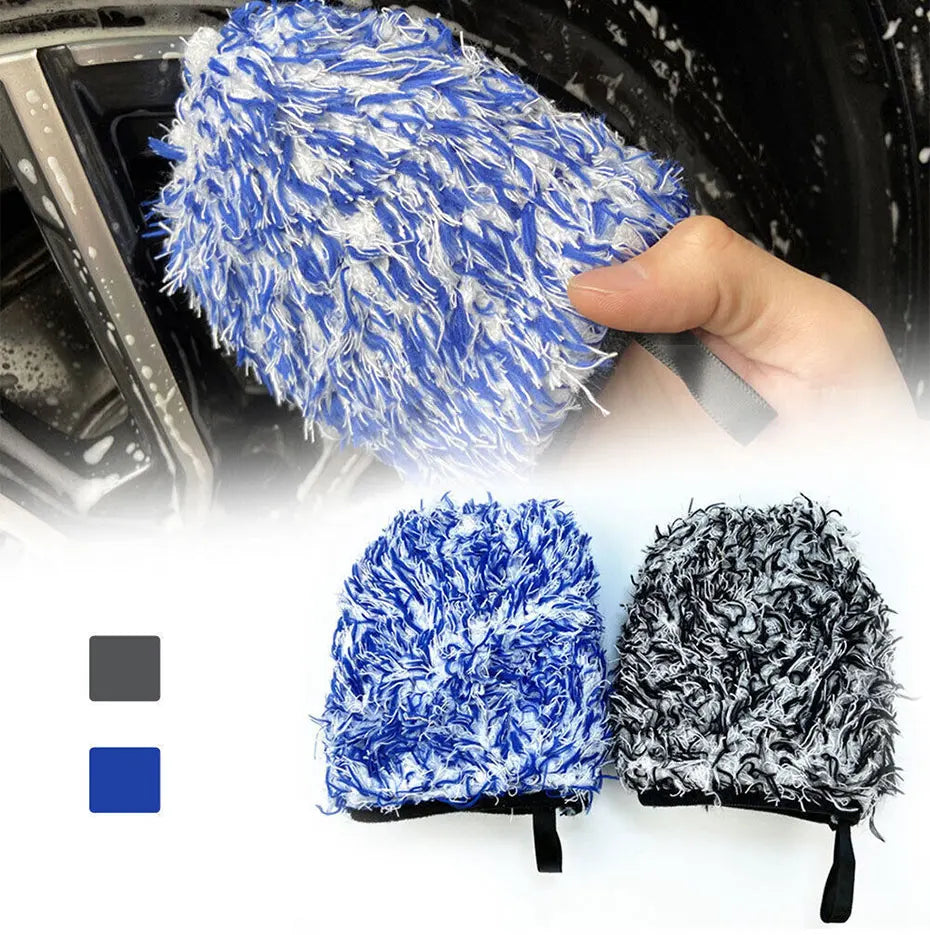 SEAMETAL Super Soft Car Microfiber Wheel Detailer Wash Glove Thickening Two-sided Car Detailing Pocket Mitt Car Wash Products
