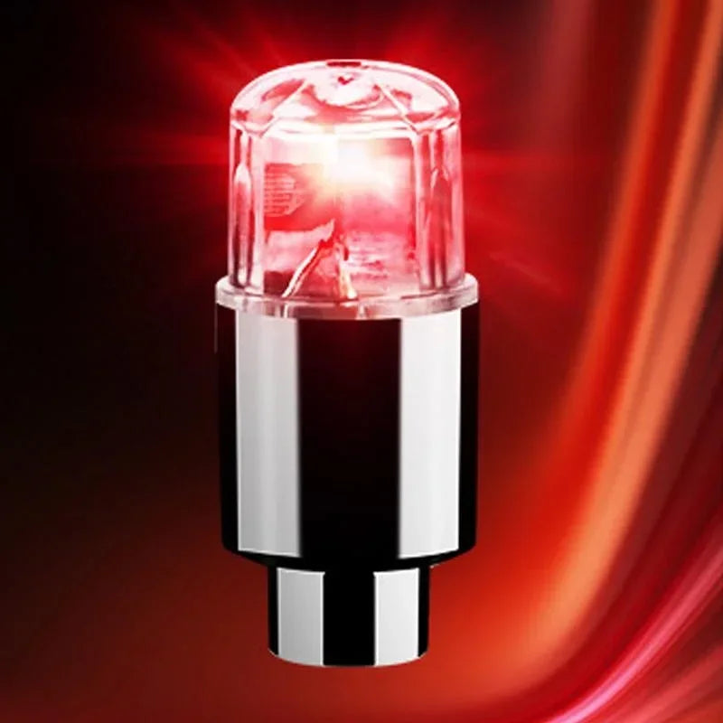 4Pcs/Set Wheel Lights Car Wheel Tire Air Valve Stem LED Light Cap Cover Auto Accessories for Bike Car Motorcycle Waterproof
