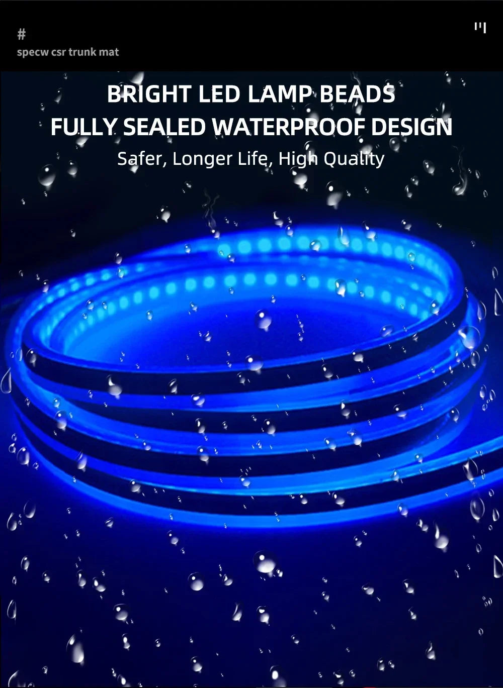 12V 120CM Car LED Daytime Running Light Bar Car Hood Light Bar Car Hood Trim Cover Light Bar Car Hood Ambient Light