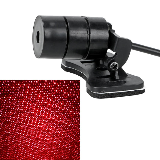 Interior Modification Car Star Lights Interior Decorative Light DJ Music Sound Lamp Car Roof Light Starry Projection Spotlight