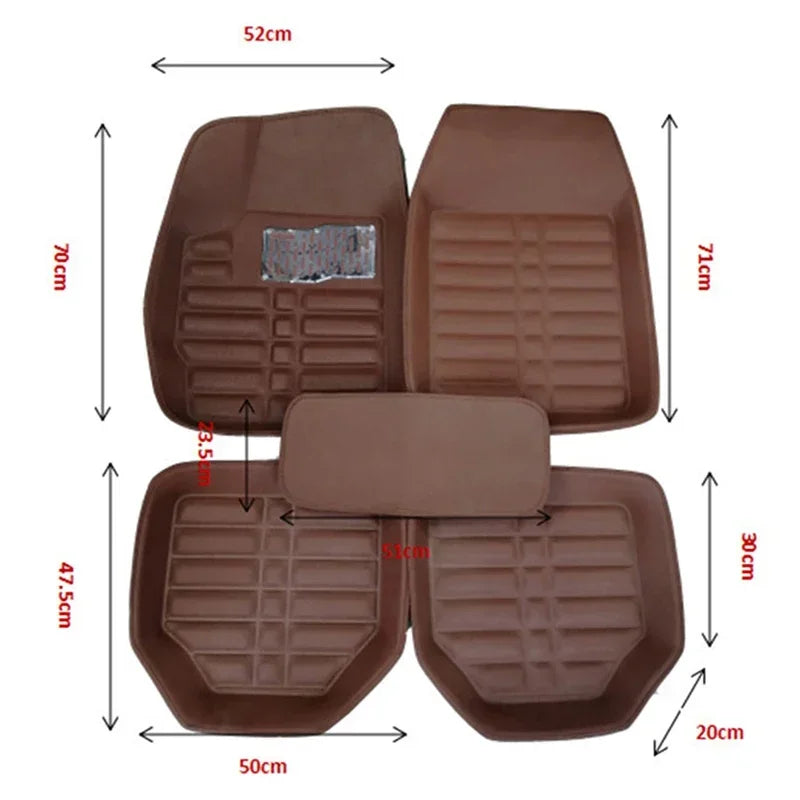 5pcs Car Floor Mats Foot Pad Anti-Slip Car Carpet Mats for The Car Mats Auto Universal Zwarte Auto Styling Interieur
