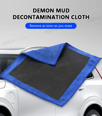 SEAMETAL Car Detailing Cleaning Towel Magic Clay Cloth Absorbent Rag with Blue Clay Bar Towel Deeply Remove Stains Washing Tool