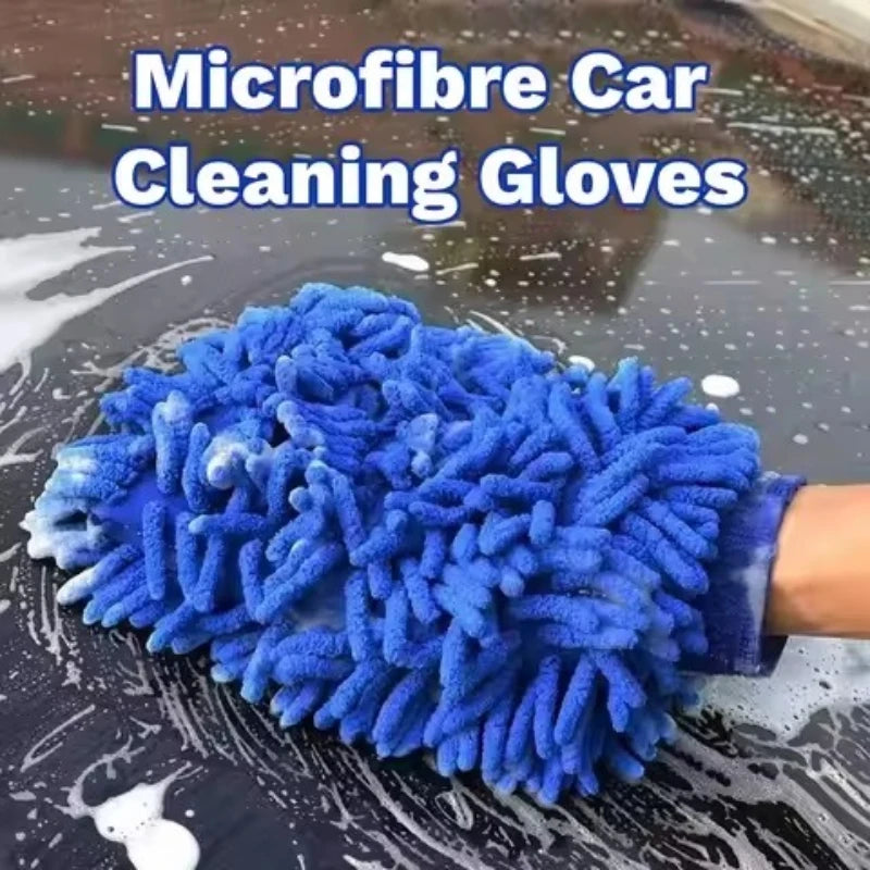 1/3/5PCS Car Detailing Wash Gloves Double Sided Multifunction Gloves Motorcycle Wash Tools Care Cleaning Car Accessories
