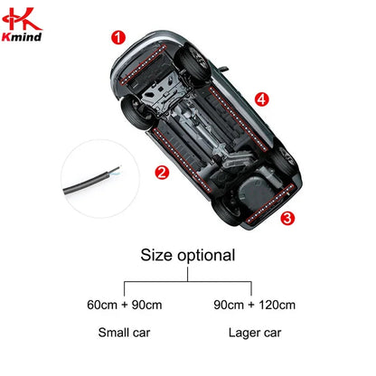 Car Underglow Neon LED Lights for Chassis Strip Light Under Car floor Lighting Auto Atmosphere Lamp Underlights RGB Colorful