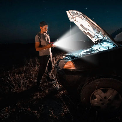 Car Jump Starter Booster with LCD Screen 4 Modes LED Flashlight